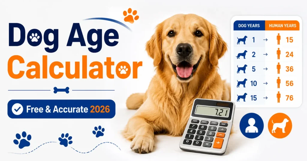 Dog Age Calculator Dog Years to Human Years Free & Accurate 2026
